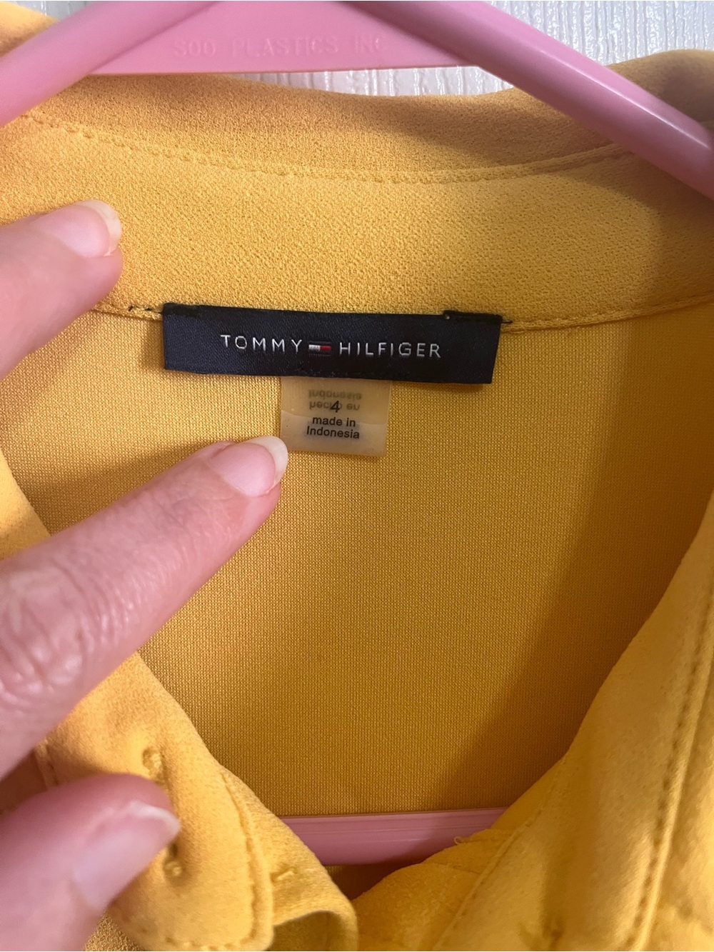 Tommy Hilfiger Mustard Short-Sleeve Wrap Midi Dress Size 4 - Picture 3 of 12